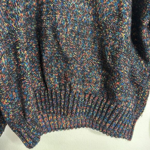 Vtg Barnes storm Multicolor Knit wool alpaca mohair blend Men's Sweater size M - Picture 4 of 9